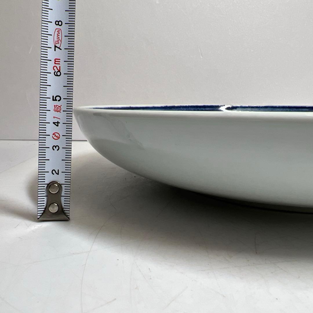 専用　中国景徳鎮　青絵青花大皿　箱付　直径25.8㎝　東Y8-0108⑤タウオ