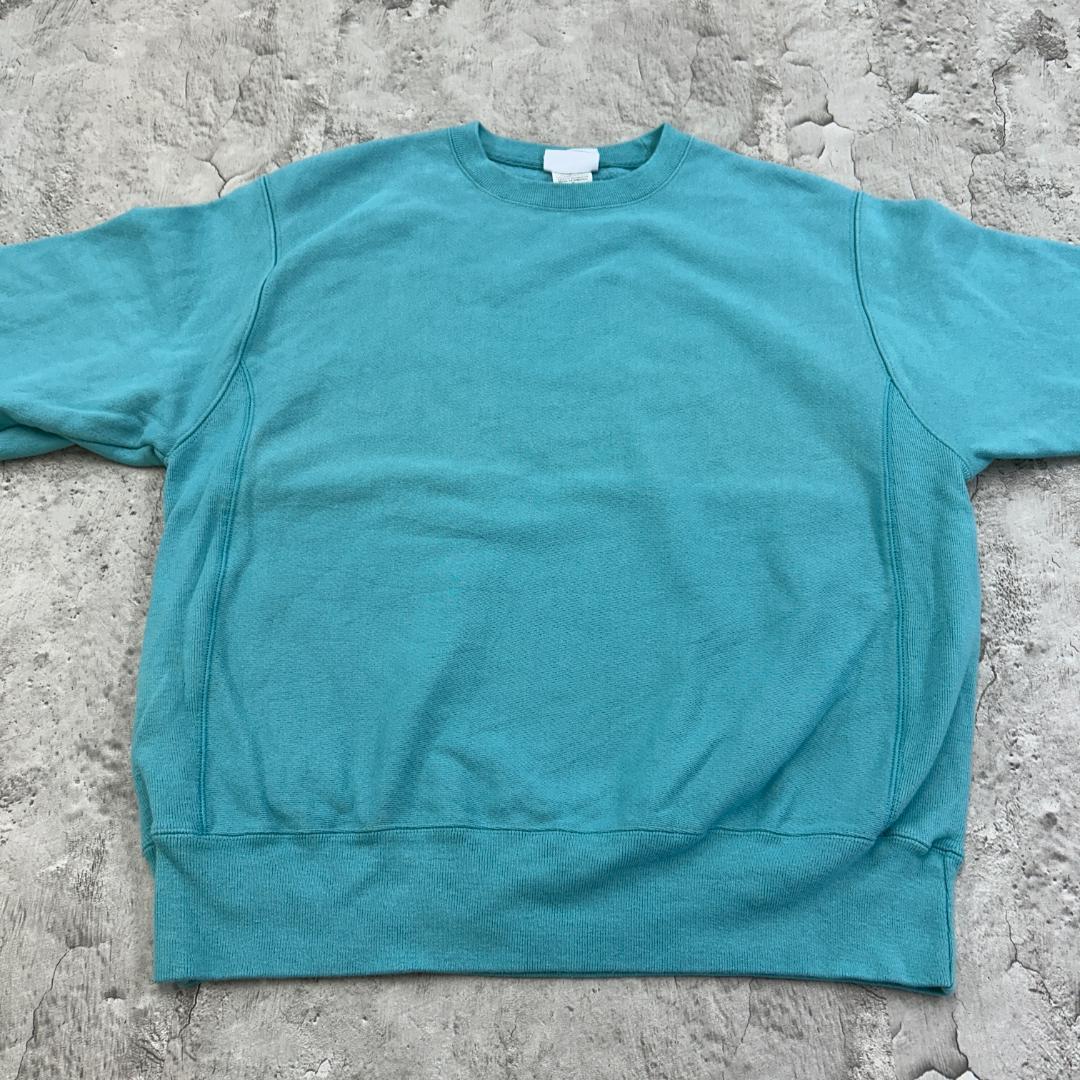 ダ*ケ様 チャンピオン　リバースウィーブ　目無し　無地　スウェット　古着　ライト