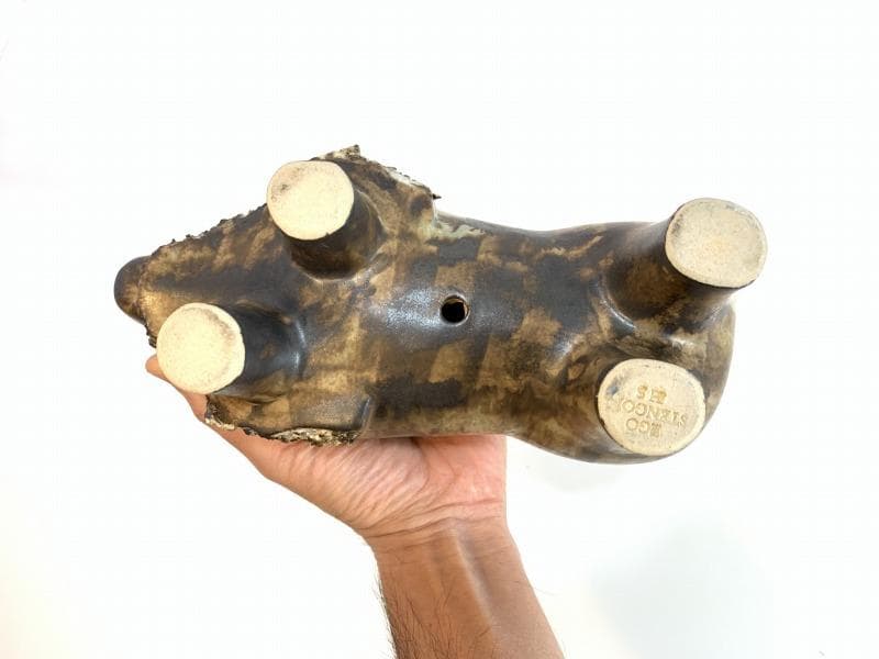 ミッドセンチュリー スウェーデン バイソンの置物 EGO Stengods