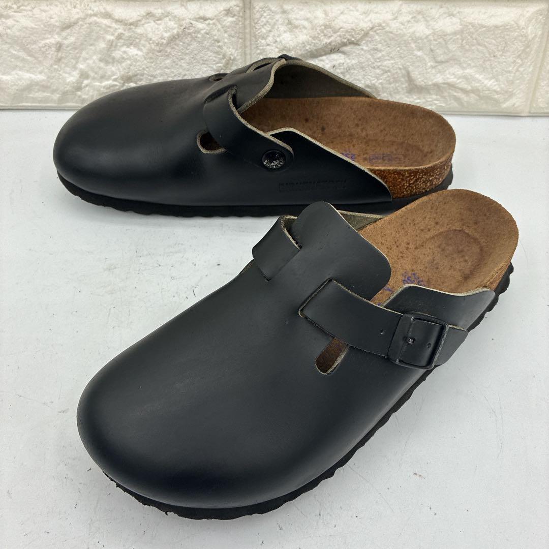 【良品】ビルケンシュトック ボストン サボサンダル 23cm ブラック ナロー幅