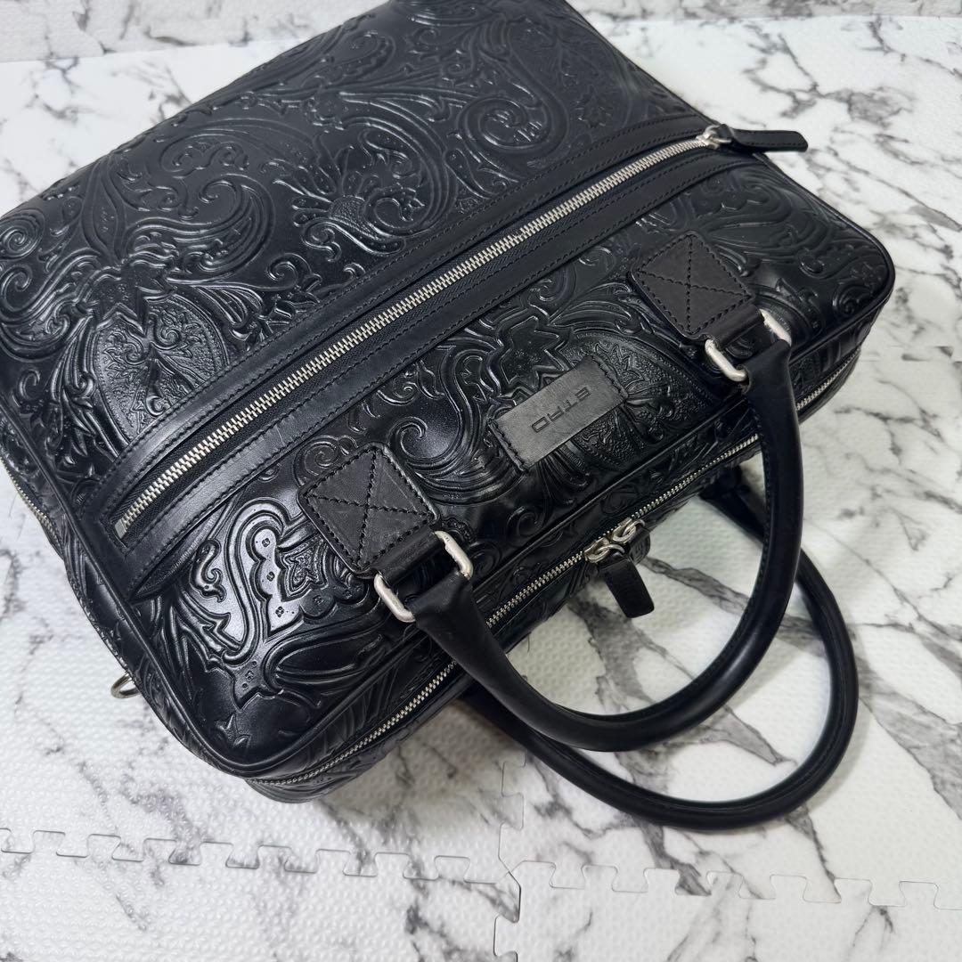 エトロ　マルゴット　ブリーフケース　ビジネスバッグ　2way A4収納可能　黒