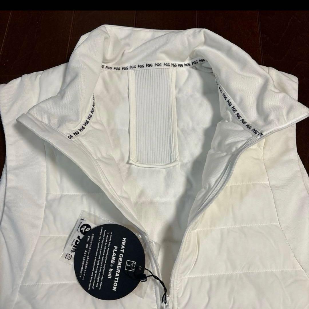 PGGアモッサ×N yメカニカルストレッチタフタホワイトベスト