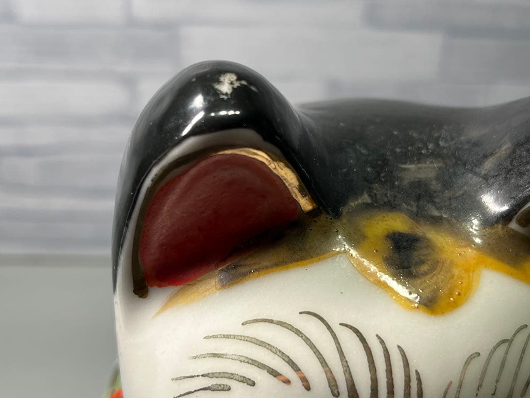 時代　瀬戸　大きな招き猫　高さ29cm