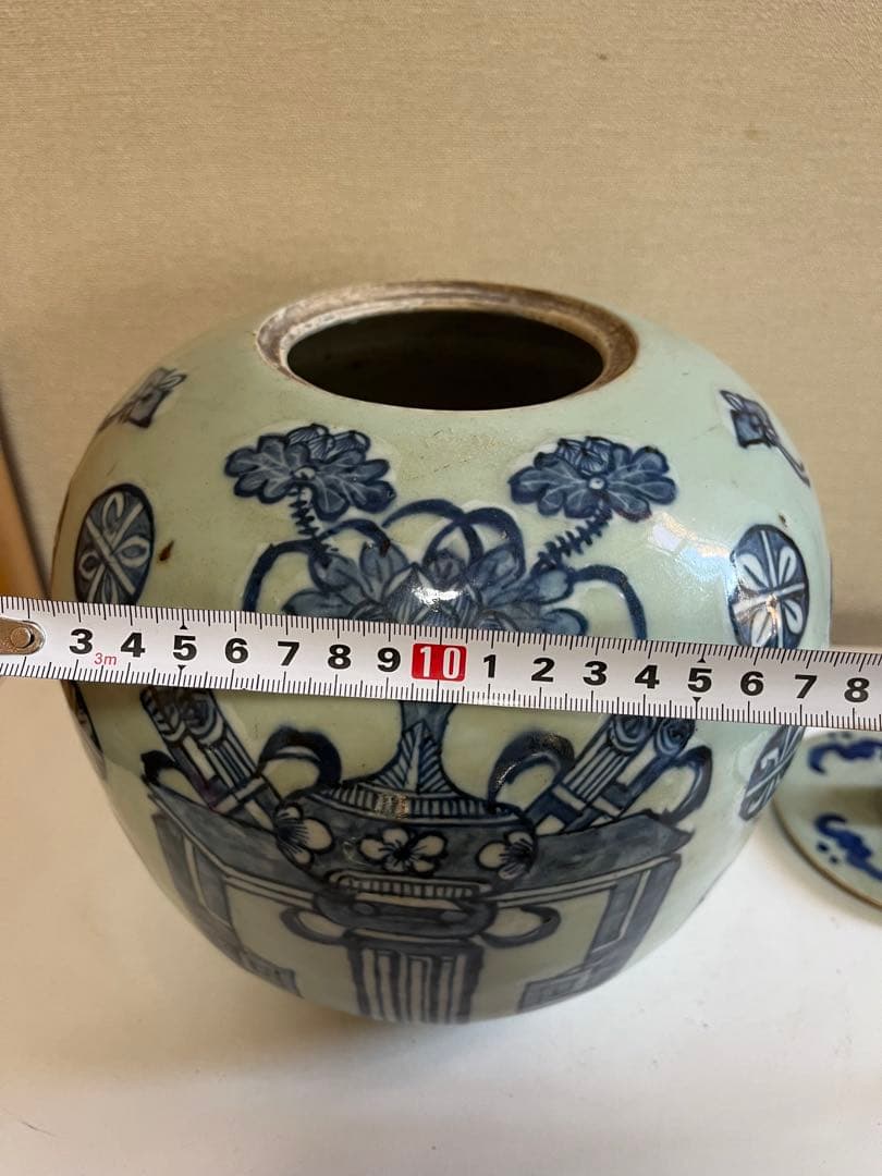 中国美術　蓋物　飾壺　花瓶　清　新渡　煎茶飾