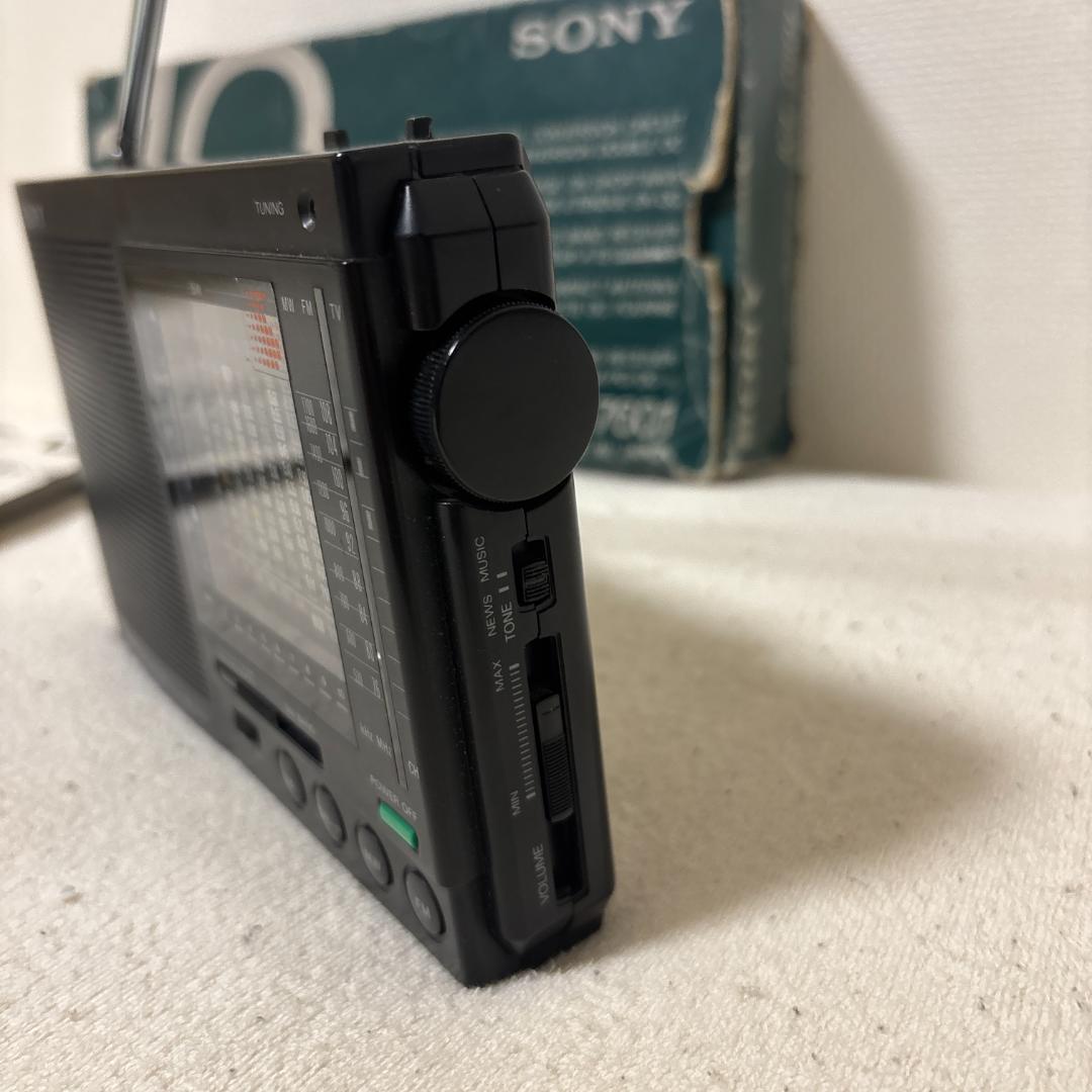 SONY ICF-7601 完動品 ポータブルラジオ 元箱アンテナ付属
