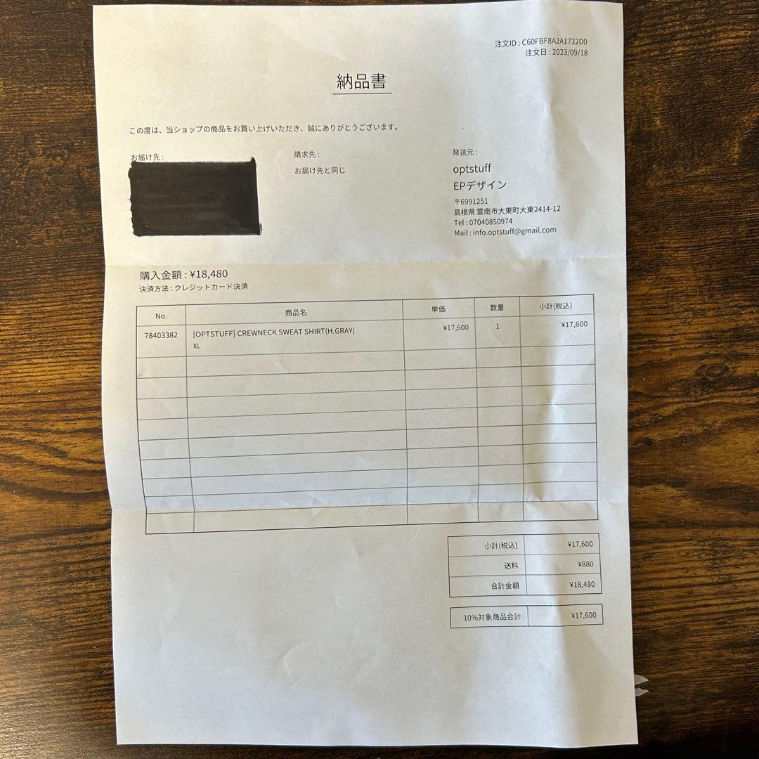 トップス opt stuff crew neck sweat shirts (gray)