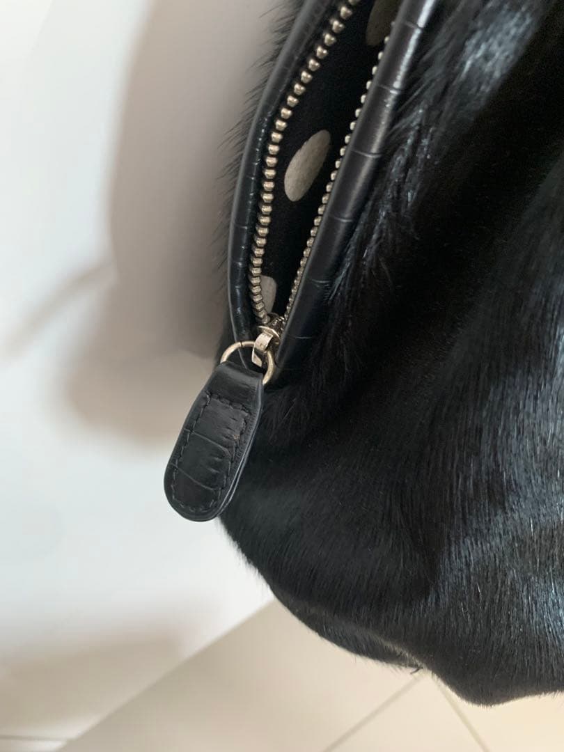 とっても可愛いmuta 8バック　ハラコ　本革　クロコ型押し