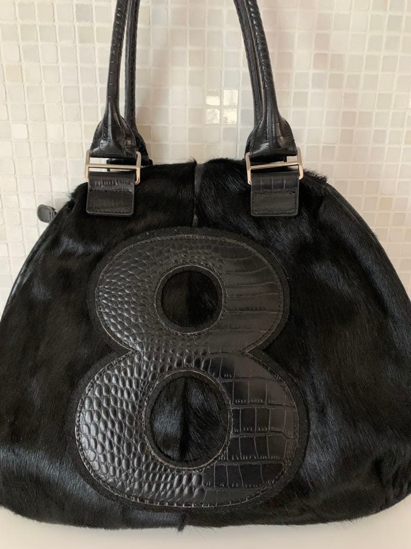 とっても可愛いmuta 8バック　ハラコ　本革　クロコ型押し