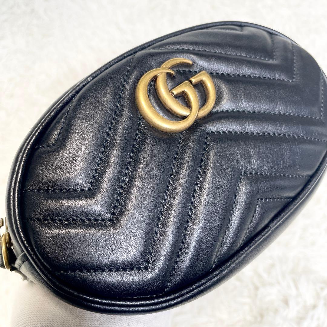 【極美品】GUCCI グッチ ボディバッグ ウエストポーチ マーモント GG