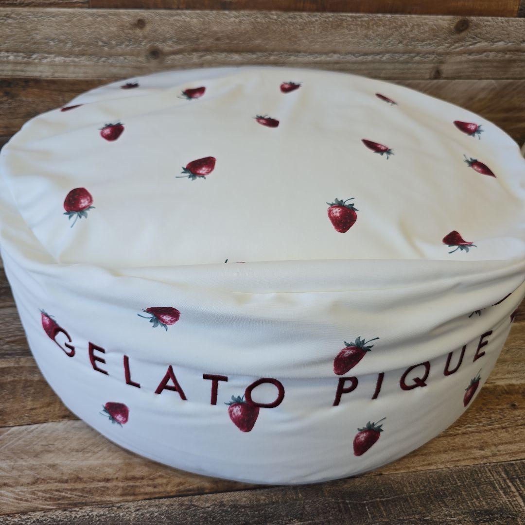 gelato pique ONLINE限定 モチーフビーズクッション いちご柄
