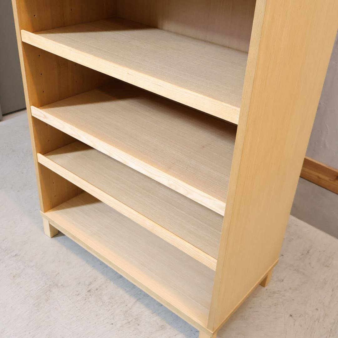 無印良品 MUJI タモ材 木製収納 本棚 書棚 7段 ブックシェルフ 収納