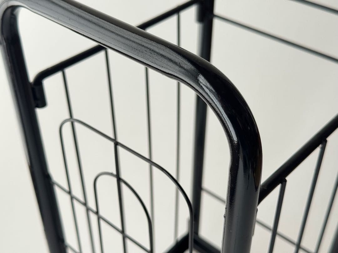 ポストモダン デッドストック ブラック 金属製 傘立て ヴィンテージ