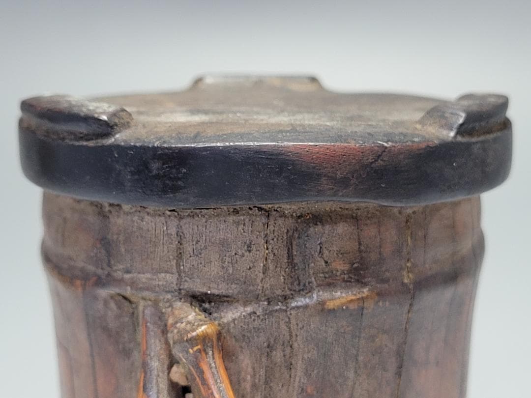 竹製 筆筒 明清時代 高さ約13.1cm