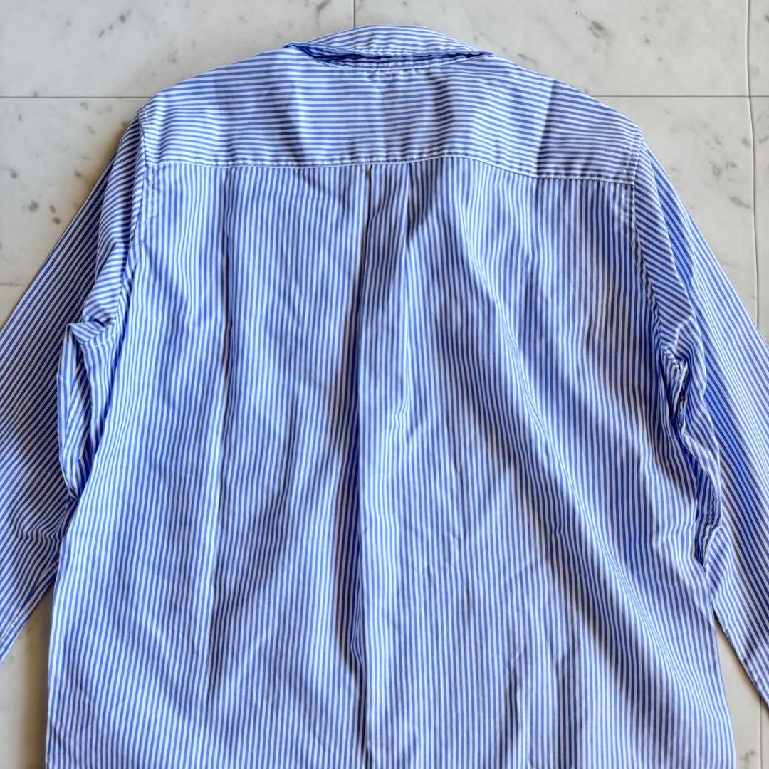 ドゥーズィエムクラス　洗える　コットン100 長袖シャツブラウス　ストライプ