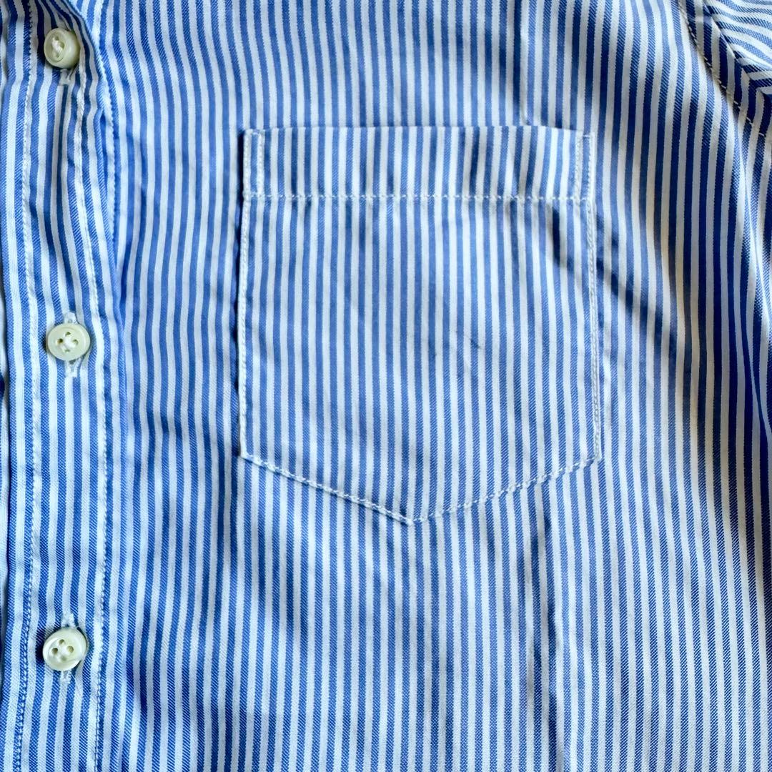 ドゥーズィエムクラス　洗える　コットン100 長袖シャツブラウス　ストライプ