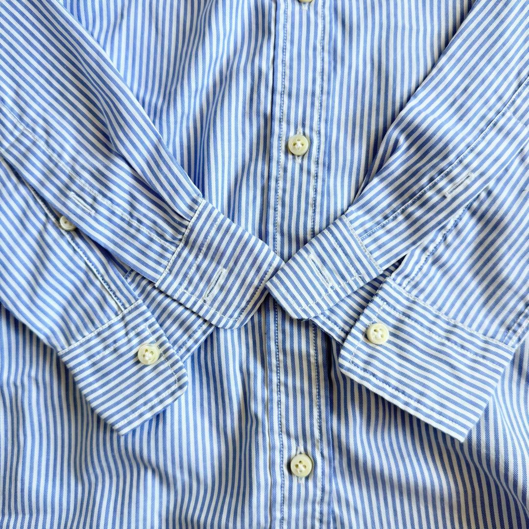 ドゥーズィエムクラス　洗える　コットン100 長袖シャツブラウス　ストライプ