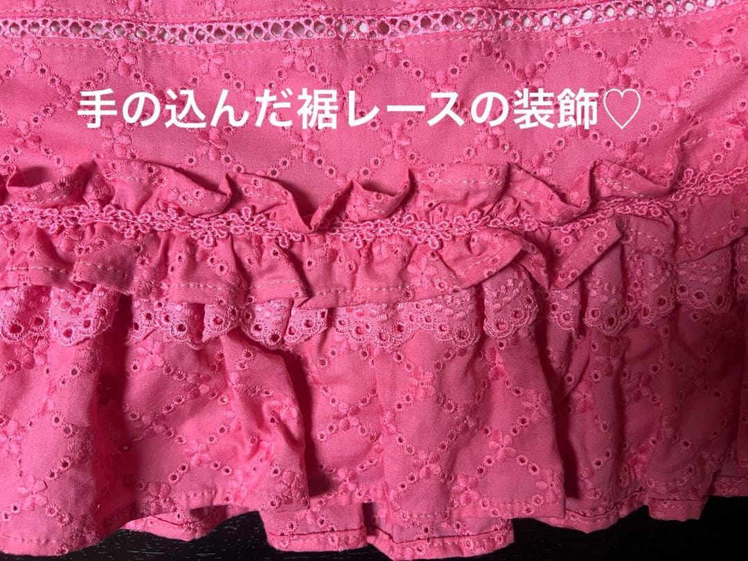 BABY♡マシェリワンピース♡カチューシャセット(チェリーピンク)日本製