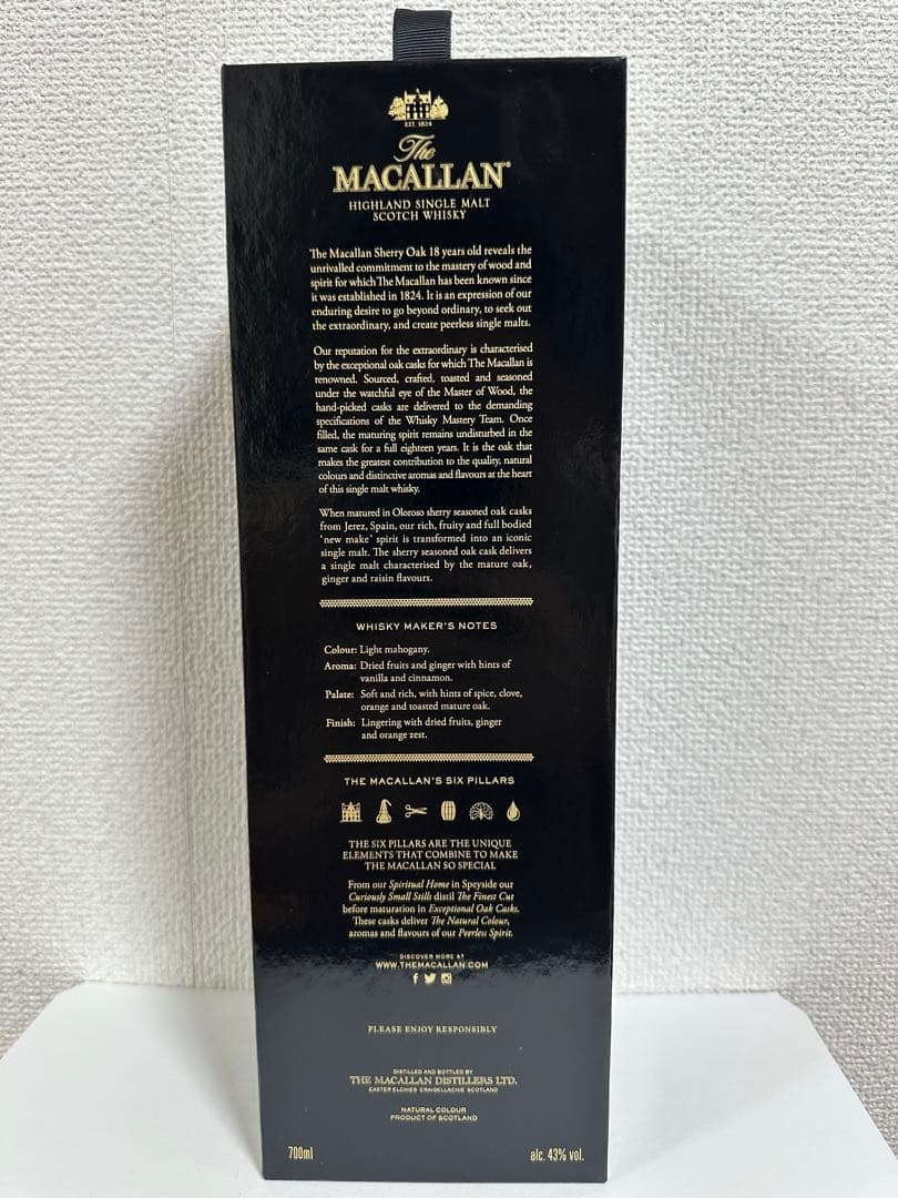 MACALLAN ザ・マッカラン シェリーオーク18年　43%　700ml