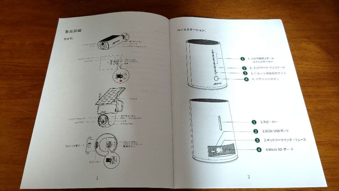 ANRAN 防犯カメラ Wi-Fi ソーラー アプリ　遠隔　無線　取付簡単