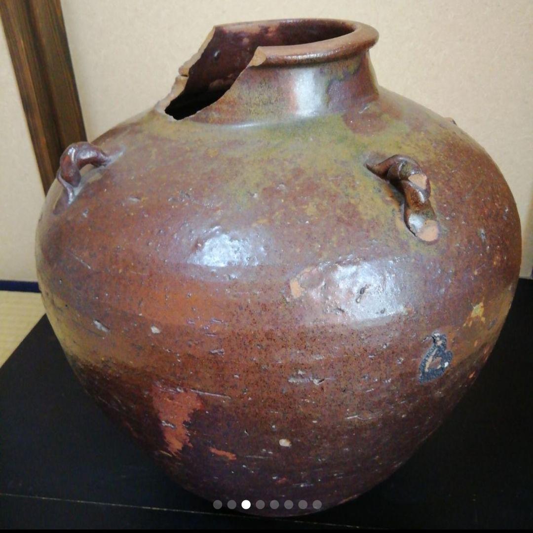 古い大壺　古瀬戸.古猿投　特大茶壺　500年前西暦1450年~1550年代