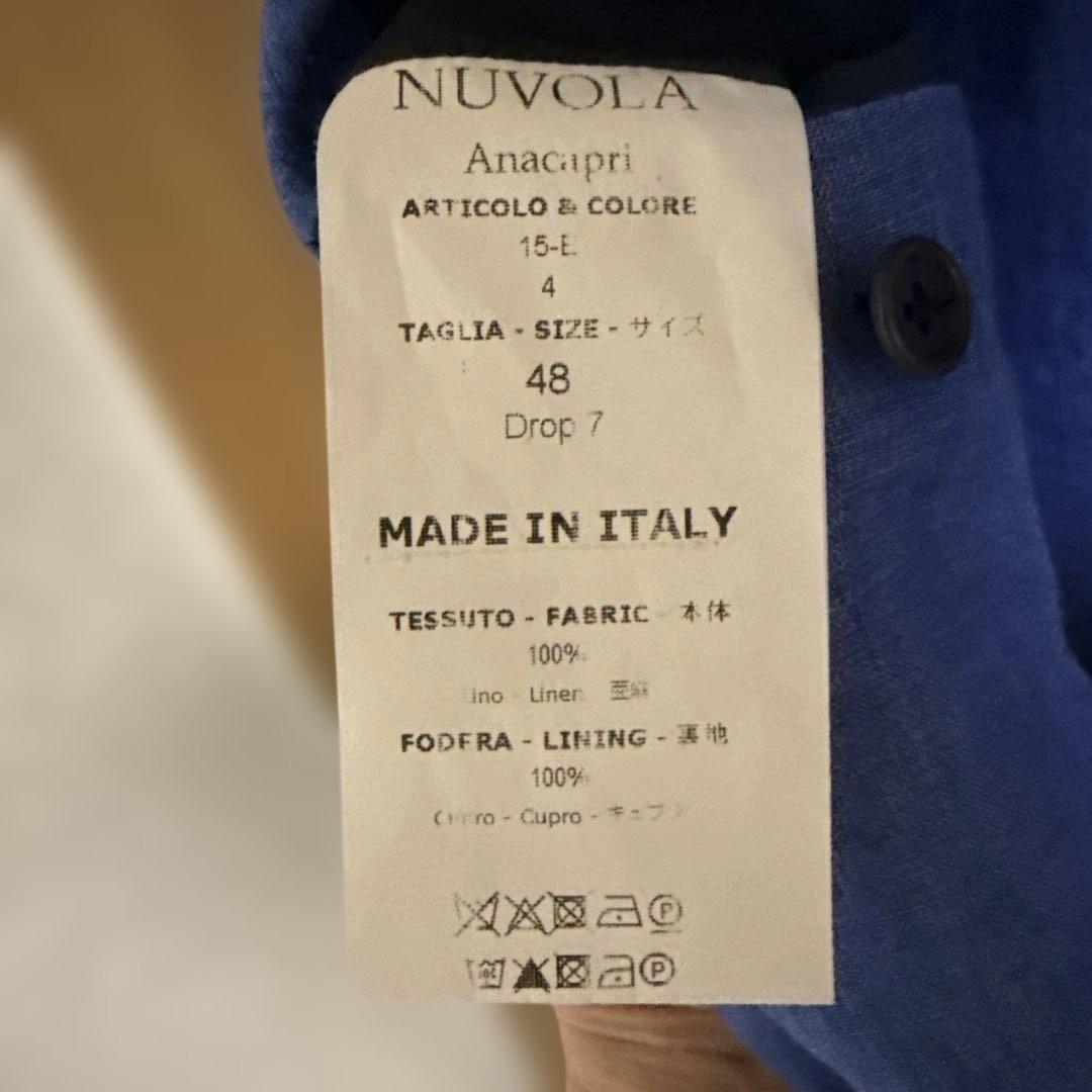 デペトリロ　ブルー　リネン　ジャケット　48 夏用