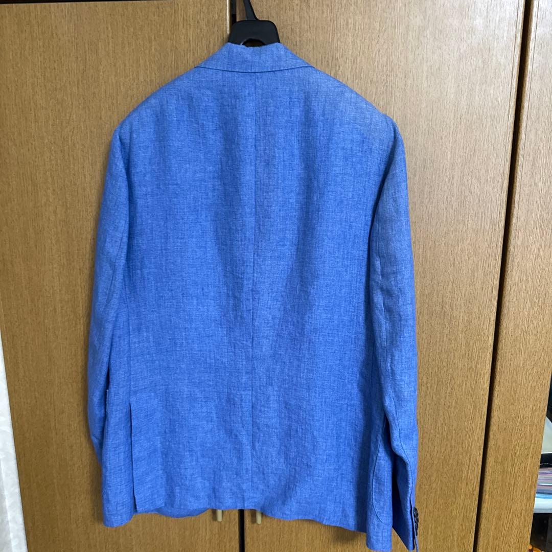 デペトリロ　ブルー　リネン　ジャケット　48 夏用