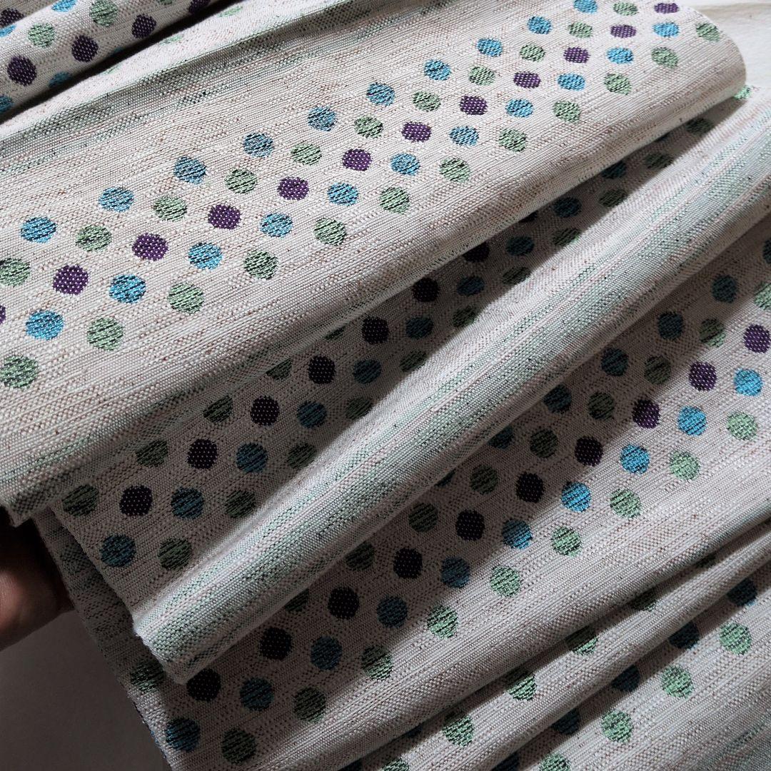 八寸名古屋帯　絹×和紙　「ほほえみ」米沢　スワセンイ