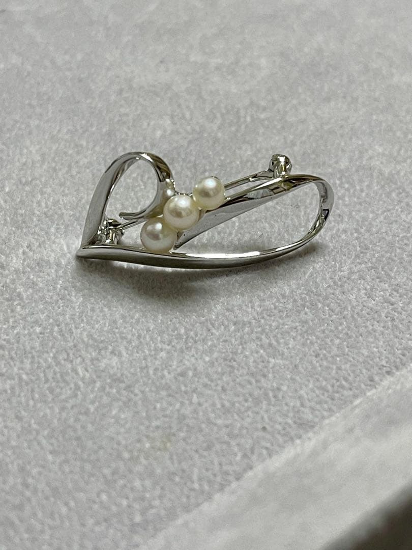 MIKIMOTO ミキモト パールブローチ シルバー M S 刻印 Pearl