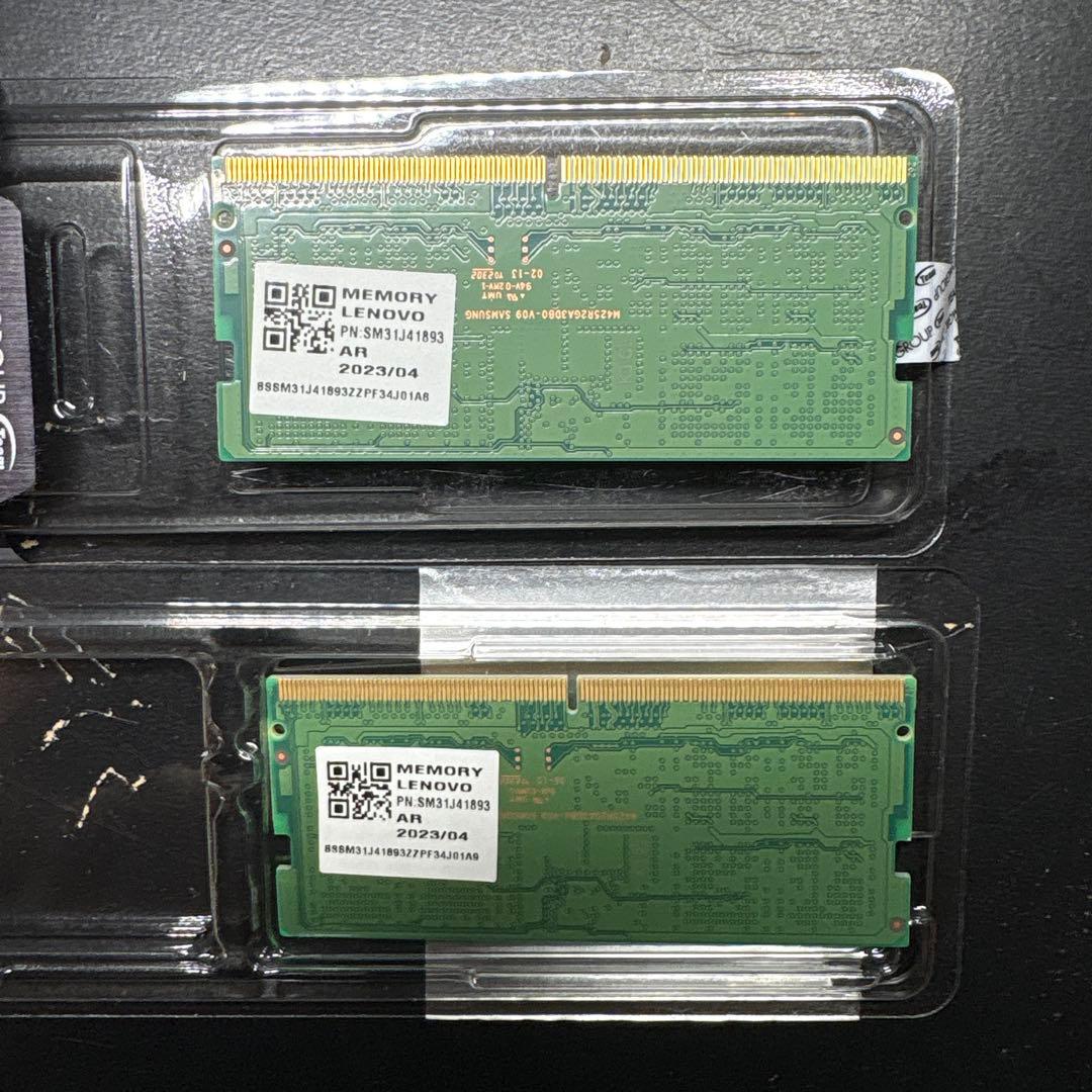 Samsung製DDR5 16GB SO-DIMMメモリー 2枚セット