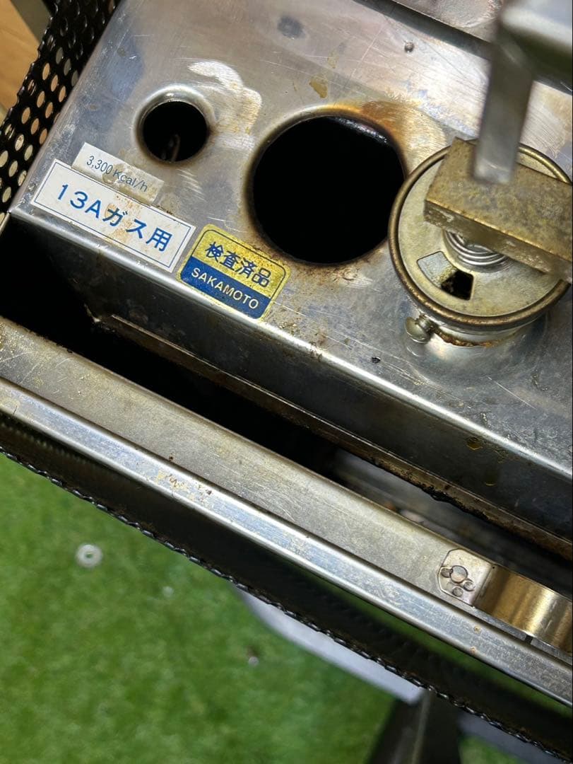 長方形　サカモト　お好み焼きテーブル　動作ok 都市ガス13A用　鉄板　厨房機器