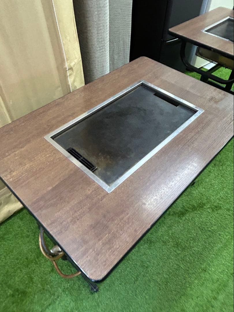 長方形　サカモト　お好み焼きテーブル　動作ok 都市ガス13A用　鉄板　厨房機器