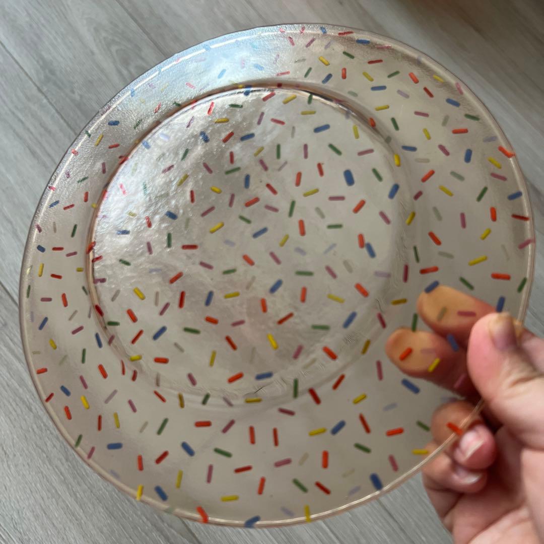 天気雨 ガラス　20cmガラスプレート