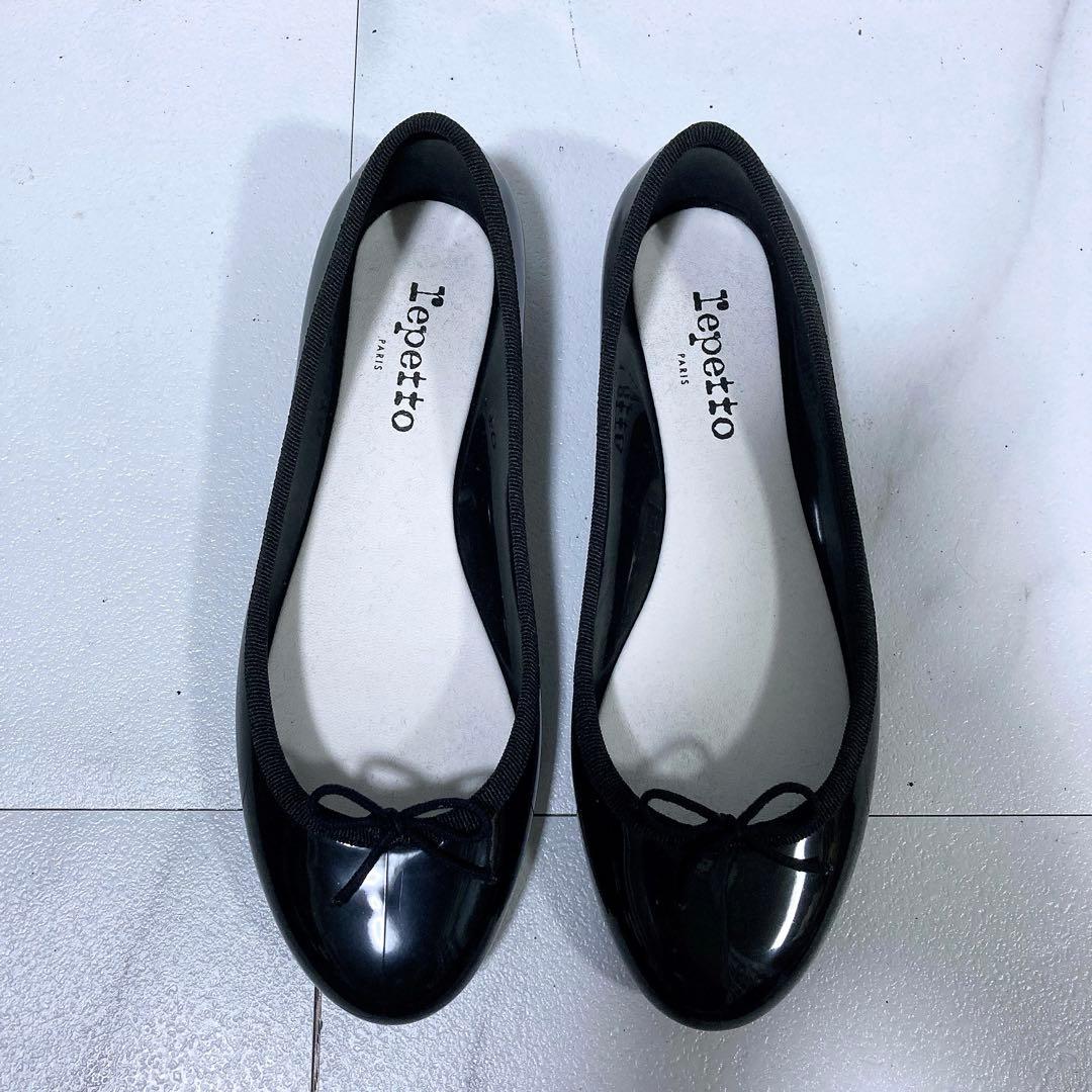 極美品 repetto レペット サンドリオン フラットシューズ 黒 38