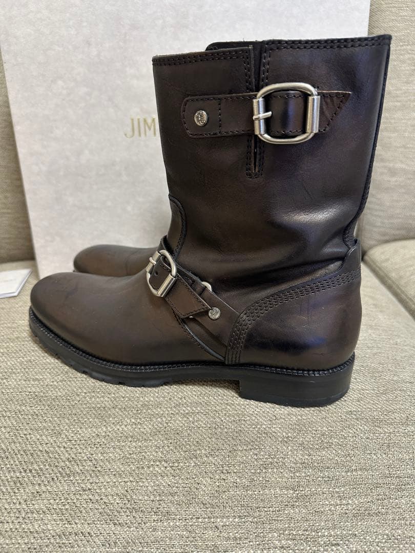 JIMMY CHOO ダークブラウン エンジニアブーツ