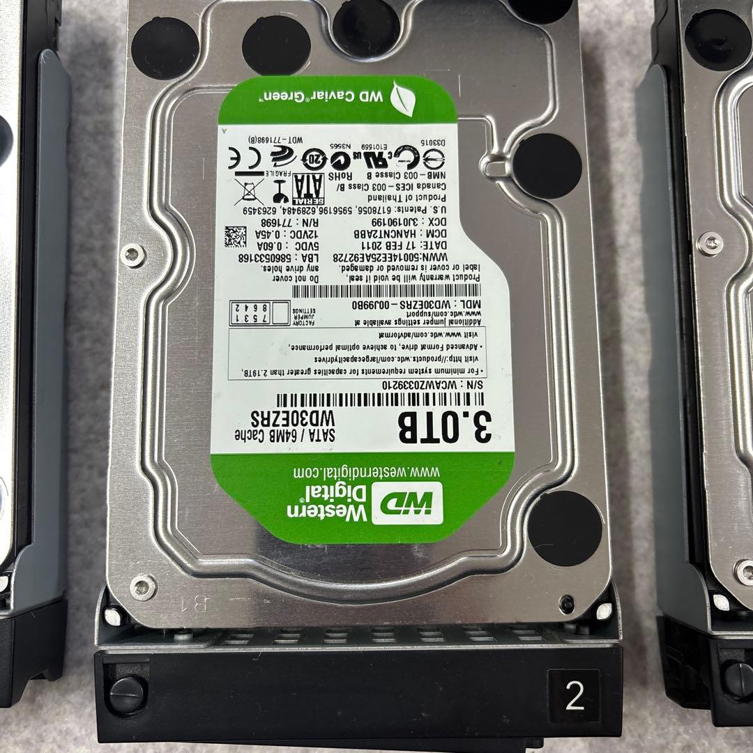 RAID対応 外付けHDDケース 4ベイ WD 3TB×4台 USB接続