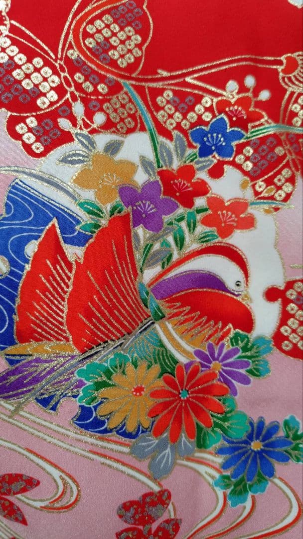 RK384アンティーク子供着物長襦袢付き着丈97センチ裄丈45センチ3歳用綺麗