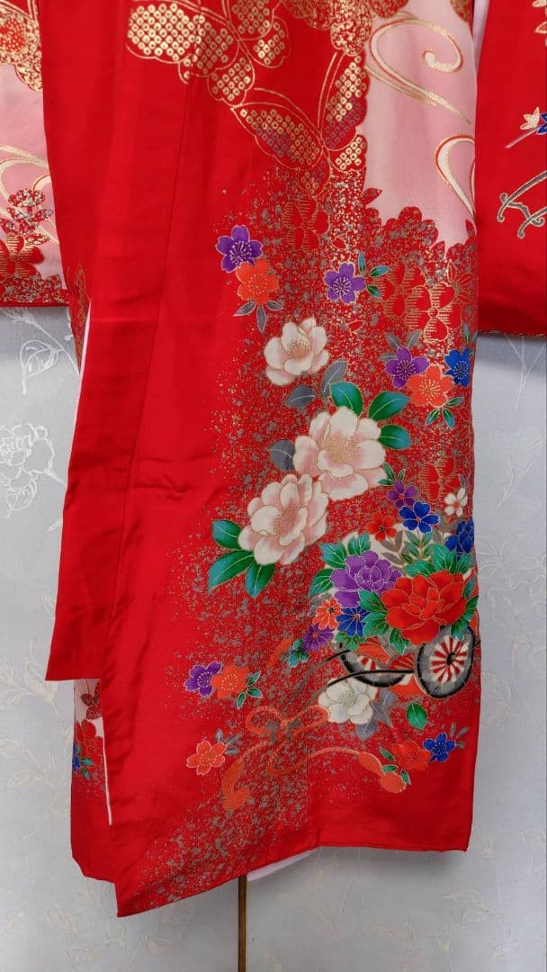 RK384アンティーク子供着物長襦袢付き着丈97センチ裄丈45センチ3歳用綺麗