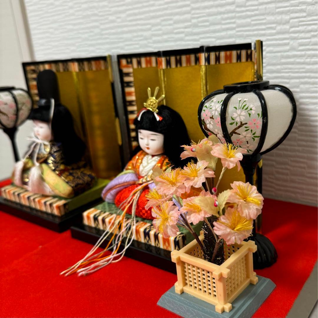 【送料無料】木目込人形 ひな人形 親王飾 嵯峨
