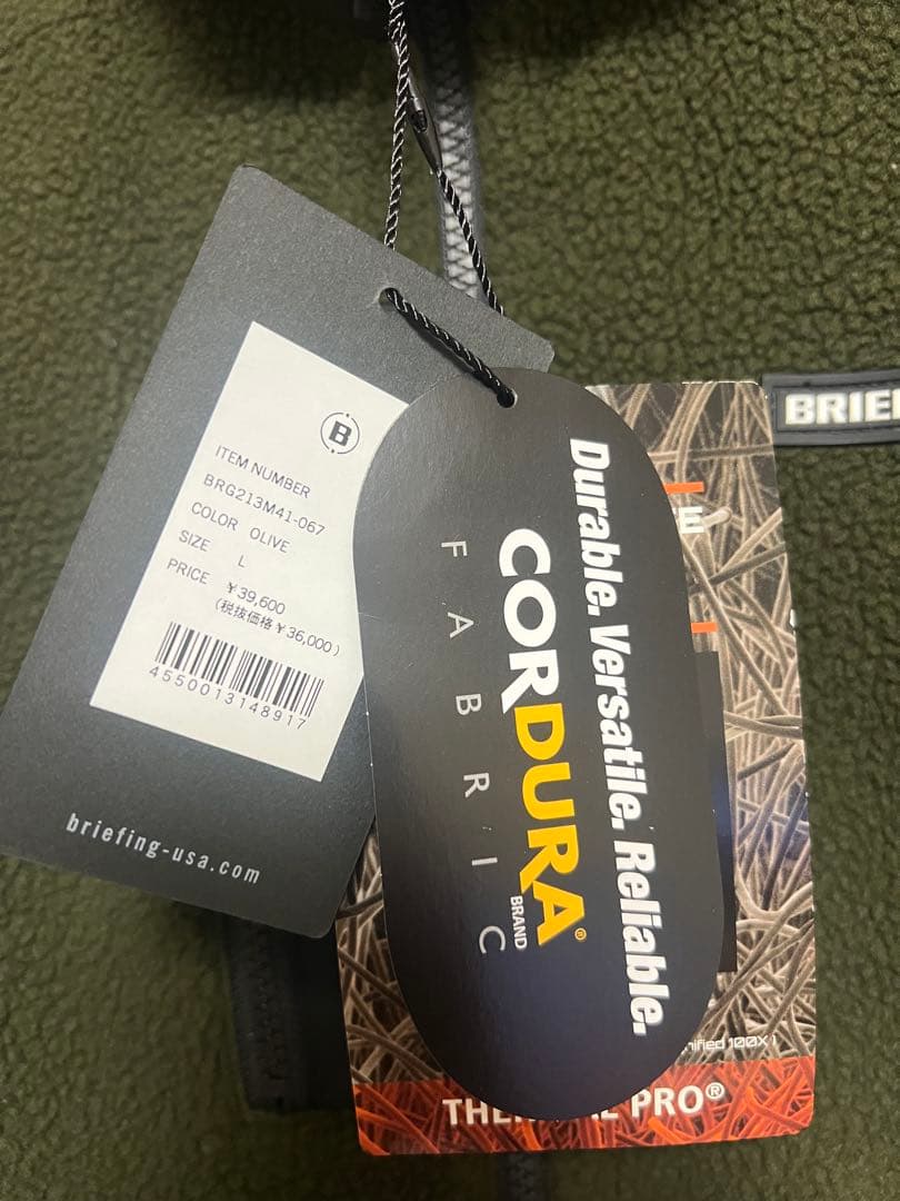 ブリーフィングゴルフ　フリース　オリーブグリーン L size