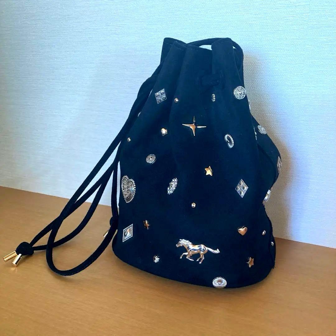 【kakatoo カカトゥ】スエード調スタッズドロストバッグ【美品】