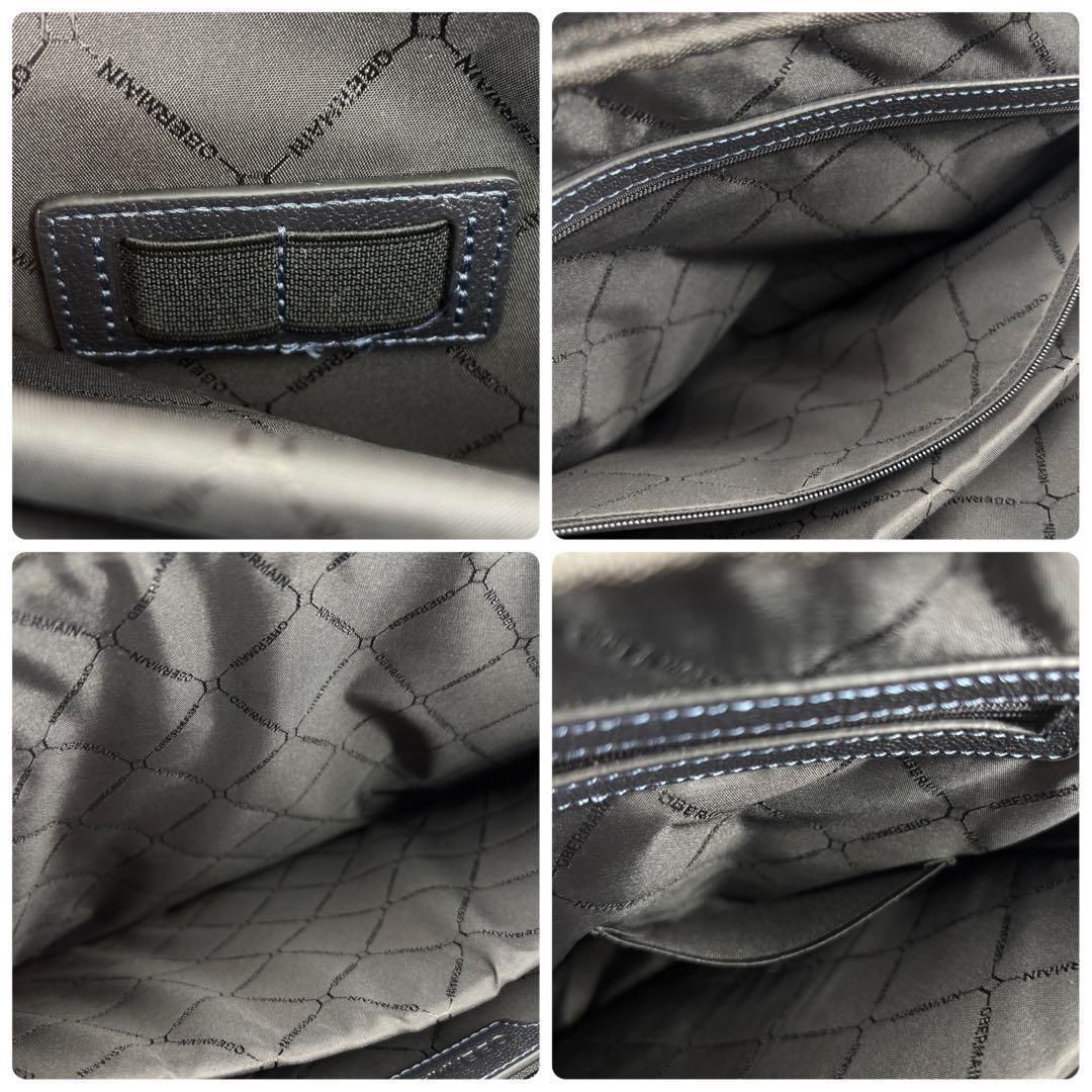 【美品✨】OBERMAIN 2way ビジネスバッグ ブリーフケース レザー 黒