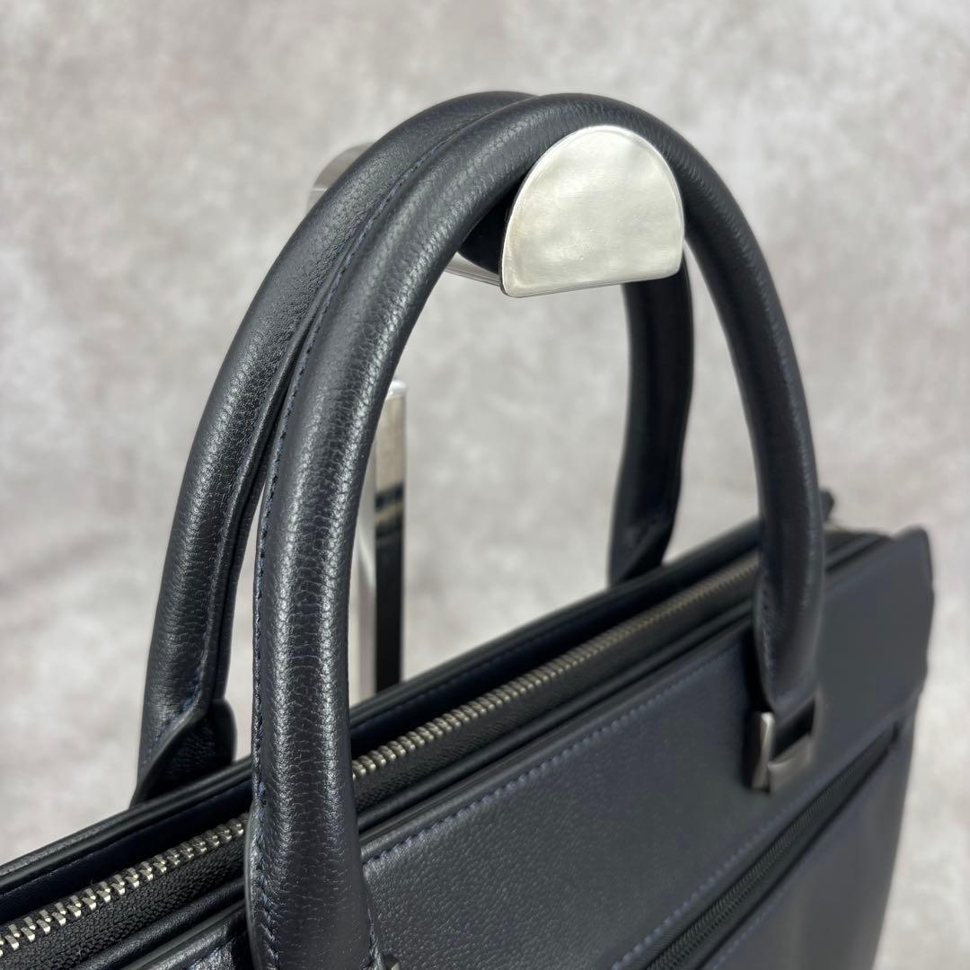 【美品✨】OBERMAIN 2way ビジネスバッグ ブリーフケース レザー 黒