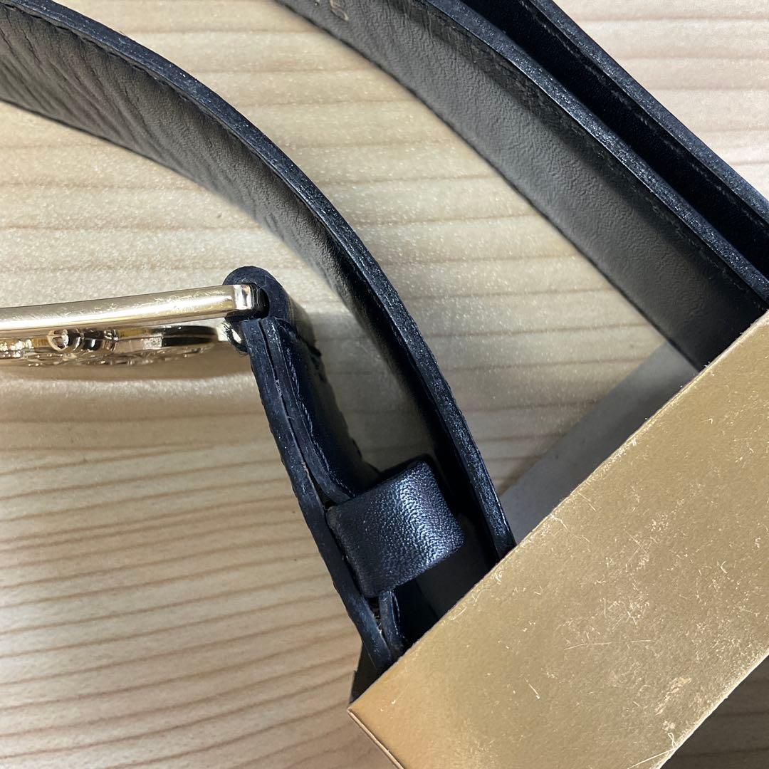 CELINE 黒レザーベルト