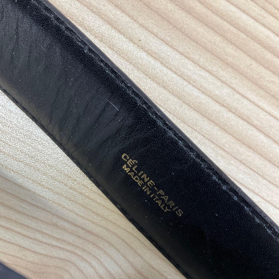 CELINE 黒レザーベルト