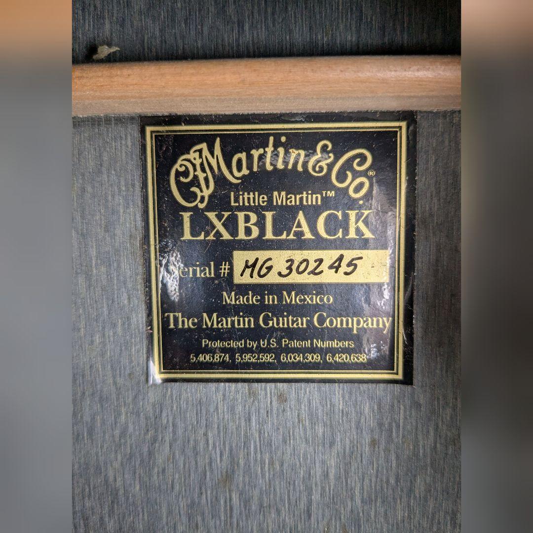 Martin LXBLACK リトルマーチン ミニギター ケース付　割れ有り