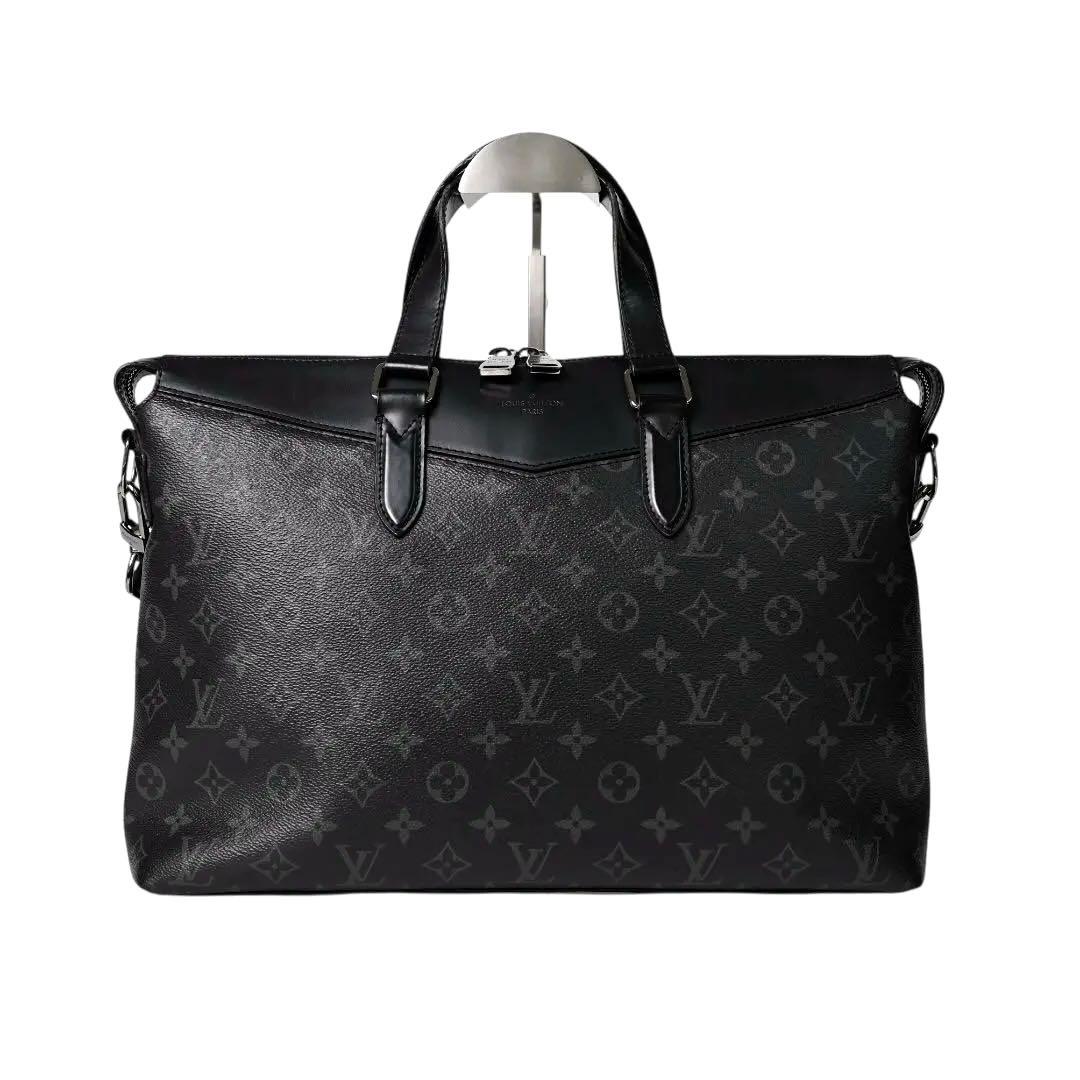【美品】ルイヴィトン　ブリーフケース　エクスプローラ　モノグラム　ブラック　黒