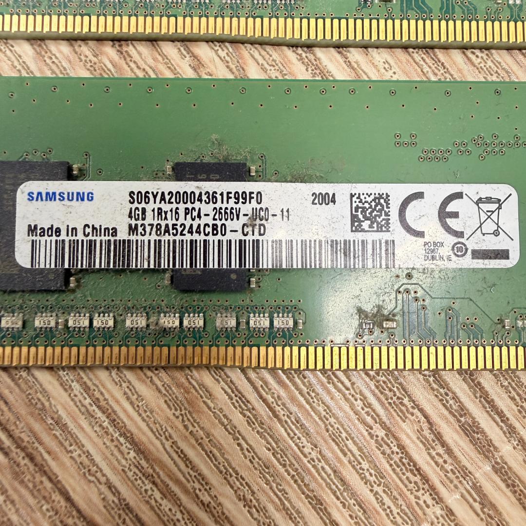 【SAMSUNG】 DDR4-2666V 4GB メモリ6枚セット計24GB