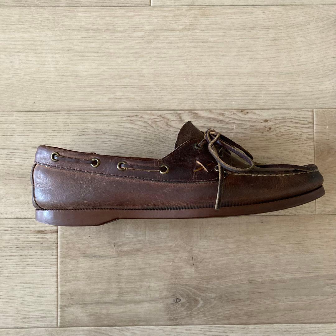 雰囲気◎ 90’s Polo Ralph Lauren レザー デッキシューズ