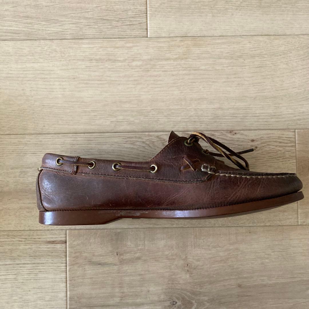 雰囲気◎ 90’s Polo Ralph Lauren レザー デッキシューズ