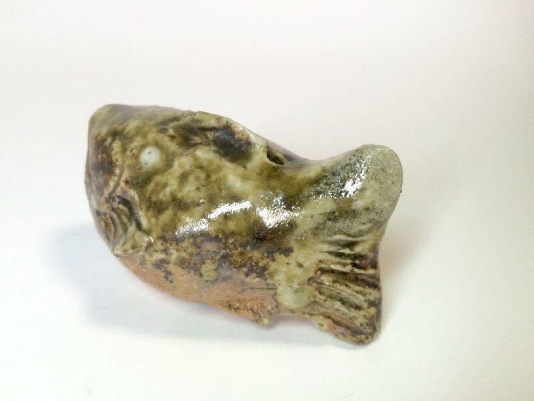 『河豚 水滴』　鹿児島寿蔵　/紙塑人形 人間国宝 信楽 書道道具